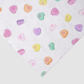 Papier Mousseline Valentines Day Candy Hearts Motif (Détail)