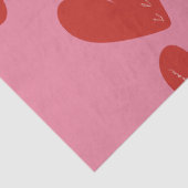 Papier Mousseline Valentine's Day Modern Red & Pink Hearts Script (Détail)