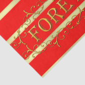 Papier Mousseline Valentine's Day Tissue Paper Gold Forever Hearts (Détail)