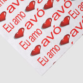 Papier Mousseline Valentine's Day Tissue Paper Love Avô Red Hearts (Détail)