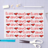 Papier Mousseline Valentine's Day Tissue Paper Love Avô Red Hearts (Artisanat)