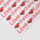 Papier Mousseline Valentine's Day Tissue Paper Love Granny Hearts (Détail)