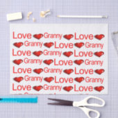 Papier Mousseline Valentine's Day Tissue Paper Love Granny Hearts (Artisanat)