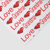 Papier Mousseline Valentine's Day Tissue Paper Love Mom Grand-mère (Détail)