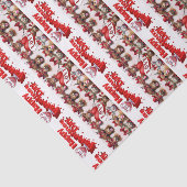 Papier Mousseline Valentine's Day Tissue Paper Vaches Coeurs rouges (Détail)