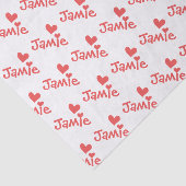 Papier Mousseline Valentines Jour Coeurs roses Motif (Détail)