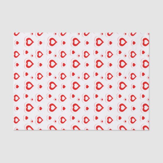 Papier Mousseline Valentines moderne Motif de coeur (Recto)