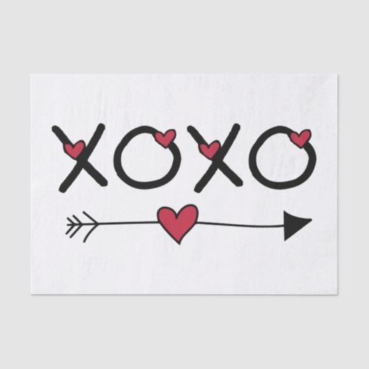 Papier Mousseline Valentines XOXO (Recto)