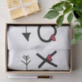 Papier Mousseline Valentines XOXO (Cadeau)