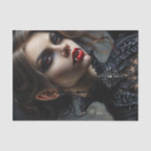 Papier Mousseline Vampire Femme Avec Les Chiens Gothique (Recto)