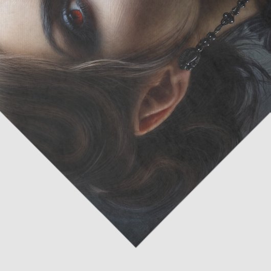 Papier Mousseline Vampire Femme Avec Les Chiens Gothique (Détail)