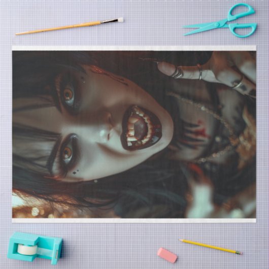 Papier Mousseline Vampire Gothique Seraphine Découpage (Artisanat)