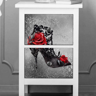 Papier Mousseline Vampy Vogue Grunge Stiletto Lace Bootie Roses