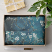 Papier Mousseline Van Gogh Almond Blossoms Dark Turquoise (Cadeau)