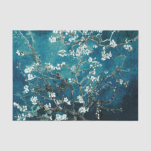 Papier Mousseline Van Gogh Almond Blossoms : Turquoise foncé