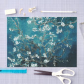 Papier Mousseline Van Gogh Almond Blossoms : Turquoise foncé (Artisanat)