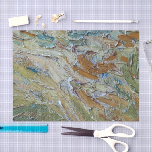 Papier Mousseline Van Gogh Artist Painting Abstract Brush Stroke  (Artisanat)