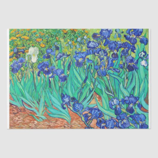 Papier Mousseline Van Gogh - Champ d'Irises Découpage (Recto)