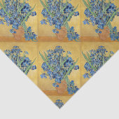 Papier Mousseline Van Gogh Irises Vase Fleurs Encore Vie Célèbre Art (Détail)