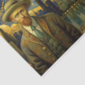 Papier Mousseline Van Gogh Moderne City Découpage (Détail)