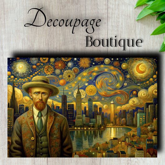 Papier Mousseline Van Gogh Moderne City Découpage