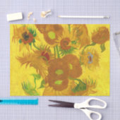 Papier Mousseline Van Gogh Quinze Tournesols Dans Un Vase Art (Artisanat)
