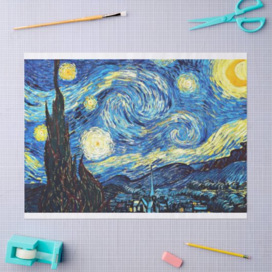 Papier Mousseline Van Gogh - Starry Night (Artisanat)