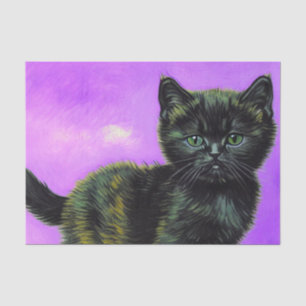 Papier Mousseline Van Gogh Style Cat