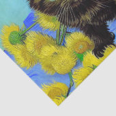 Papier Mousseline Van Gogh Style Chat avec tournesol (Détail)