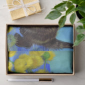 Papier Mousseline Van Gogh Style Chat avec tournesol (Cadeau)