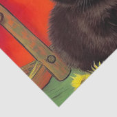 Papier Mousseline Van Gogh Style Chat noir (Détail)