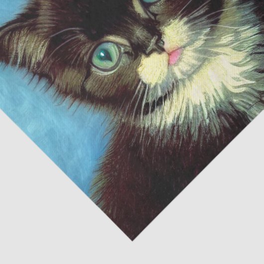 Papier Mousseline Van Gogh Tuxedo Cat (Détail)