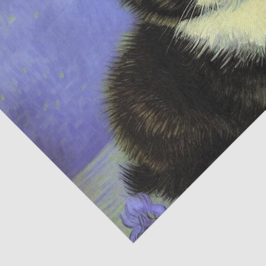 Papier Mousseline Van Gogh Tuxedo Kitten (Détail)