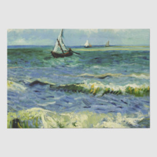 Papier Mousseline Van Gogh - Un bateau de pêche en mer,