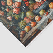 Papier Mousseline Vanitas aux fruits, fleurs et crâne - (Détail)