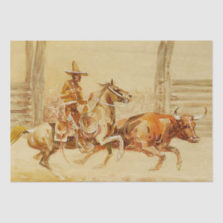Papier Mousseline Vaquero et Steer par Edward Borein