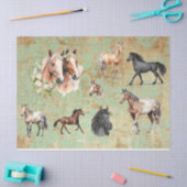 Papier Mousseline Variété Cheval pour Découpage, Arrière - plan Vint (Artisanat)