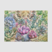 Papier Mousseline Variété de Succulentes (Recto)