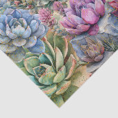 Papier Mousseline Variété de Succulentes (Détail)