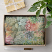 Papier Mousseline Variété de succulentes (Cadeau)
