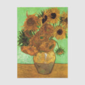 Papier Mousseline Vase avec douze tournesols par Vincent van Gogh (Recto)