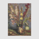 Papier Mousseline Vase avec Gladioli par Vincent van Gogh (Recto)
