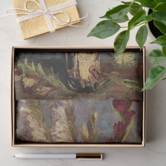 Papier Mousseline Vase avec Gladioli par Vincent van Gogh (Cadeau)
