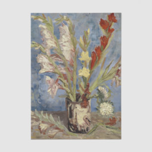 Papier Mousseline Vase avec Glaïeuls par Vincent Van Gogh