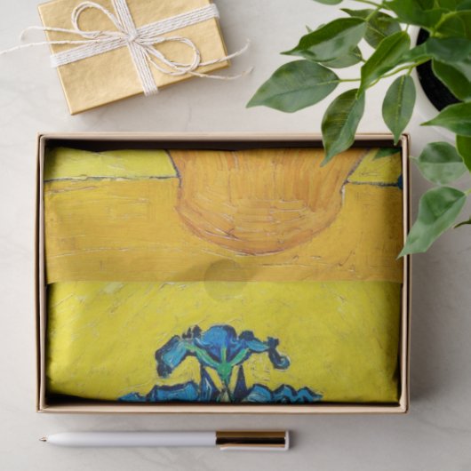 Papier Mousseline Vase avec Irises, Van Gogh (Cadeau)