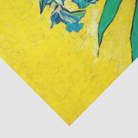 Papier Mousseline Vase avec Irises, Van Gogh (Détail)