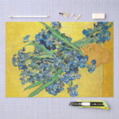 Papier Mousseline Vase avec Irises, Vincent Van Gogh Découpage (Artisanat)