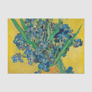 Papier Mousseline Vase Van Gogh avec Iris Classic Impressionnisme