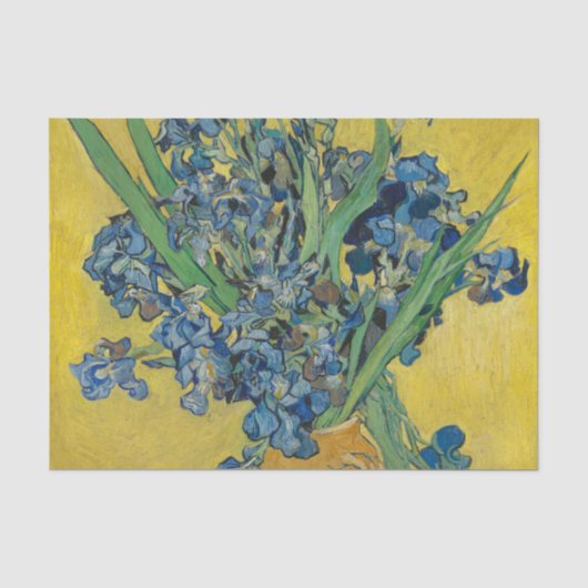 Papier Mousseline Vase Van Gogh avec Iris Classic Impressionnisme (Recto)