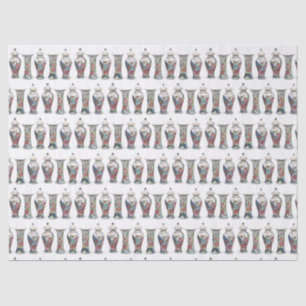Papier Mousseline Vases vintages en feuilles de tabac et jarres de g
